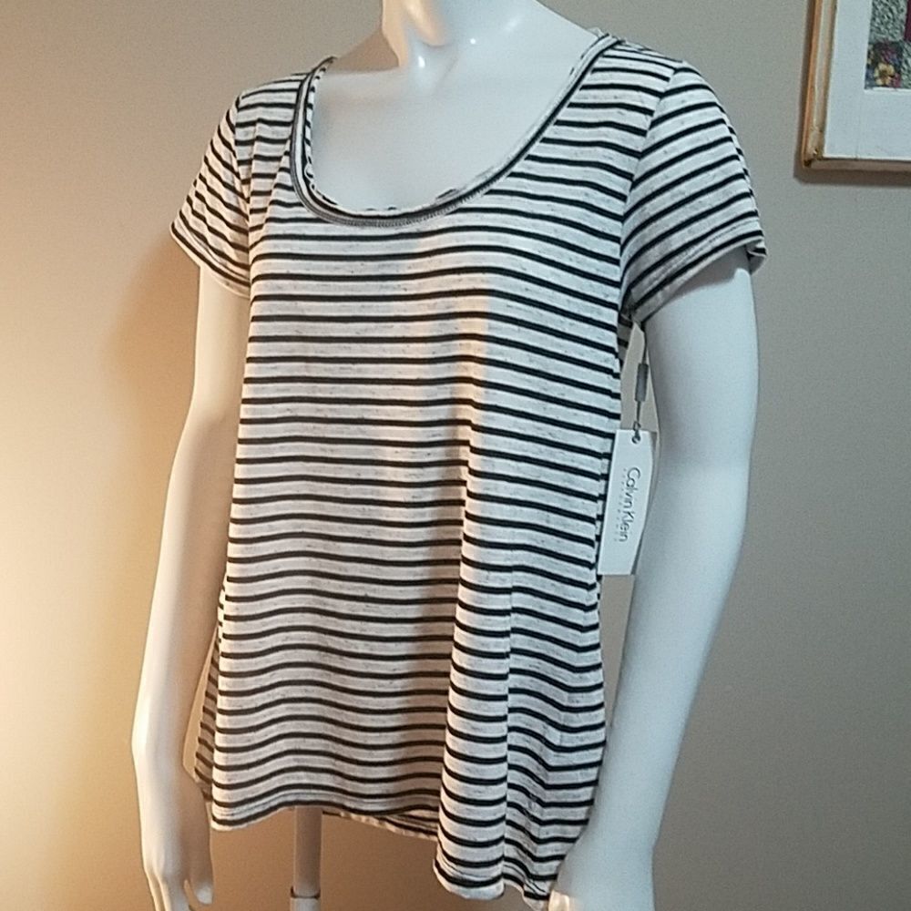 NWT Calvin Klein Black & White Short Sleeve Tee (S)